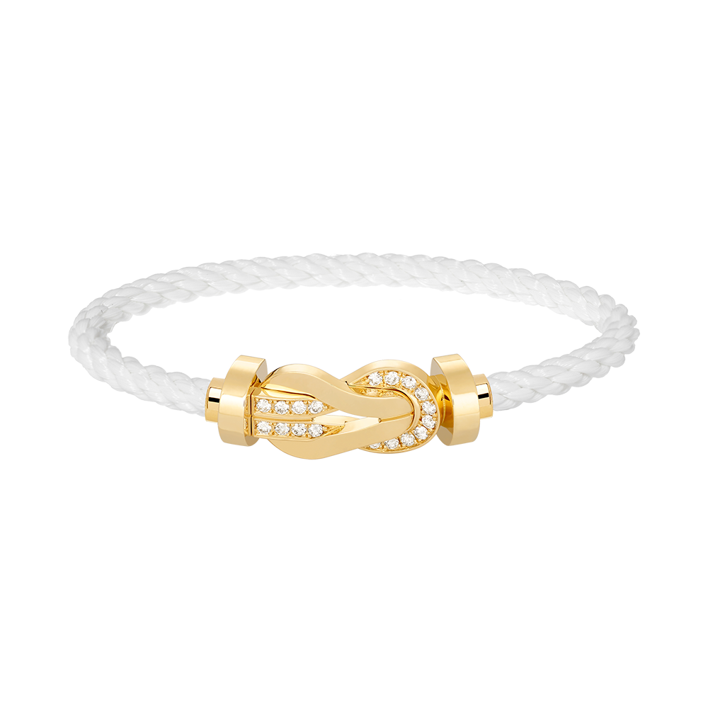 Mysitc CHANCE LARGE 8 FIGURE BUCKLE HALF DIAMOND BRACELET GOLD