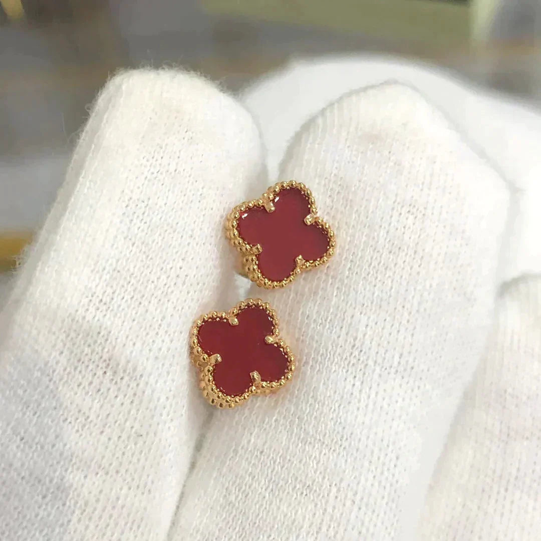 Mystic CLOVER MINI 9.5MM カーネリアン イヤリング