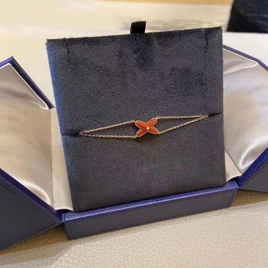 Mysitc JEUX BRACELET カーネリアン ピンクゴールド 1DIA