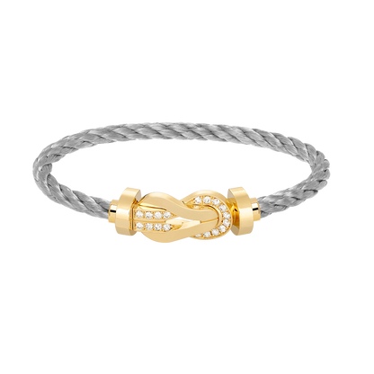 Mysitc CHANCE LARGE 8 FIGURE BUCKLE HALF DIAMOND BRACELET GOLD