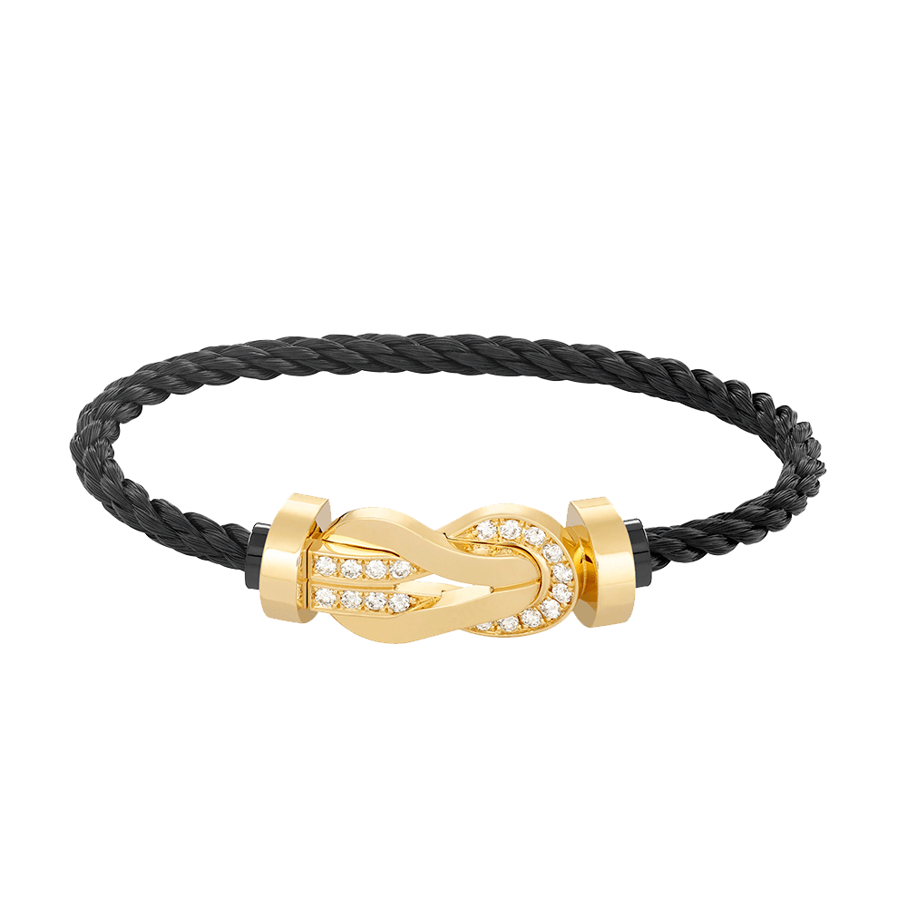Mysitc CHANCE LARGE 8 FIGURE BUCKLE HALF DIAMOND BRACELET GOLD