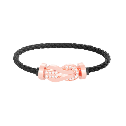 Mysitc CHANCE LARGE 8 FIGURE BUCKLE HALF DIAMOND BRACELET ROSE GOLD