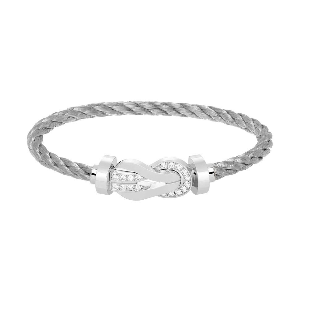 Mysitc CHANCE LARGE 8 FIGURE BUCKLE HALF DIAMOND BRACELET SILVER
