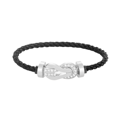 Mysitc CHANCE LARGE 8 FIGURE BUCKLE HALF DIAMOND BRACELET SILVER