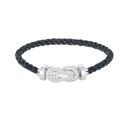 Mysitc CHANCE LARGE 8 FIGURE BUCKLE HALF DIAMOND BRACELET SILVER