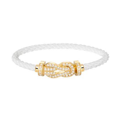 Mysitc CHANCE LARGE 8 FIGURE BUCKLE FULLDIAMOND BRACELET GOLD