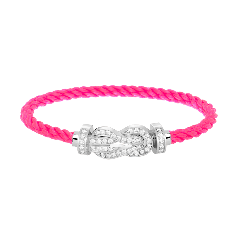 Mysitc CHANCE LARGE 8 FIGURE BUCKLE FULL DIAMOND BRACELET SILVER