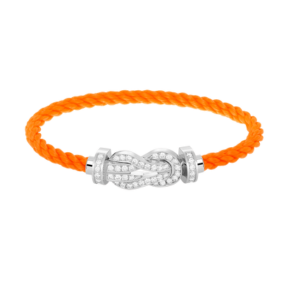 Mysitc CHANCE LARGE 8 FIGURE BUCKLE FULL DIAMOND BRACELET SILVER