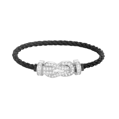 Mysitc CHANCE LARGE 8 FIGURE BUCKLE FULL DIAMOND BRACELET SILVER