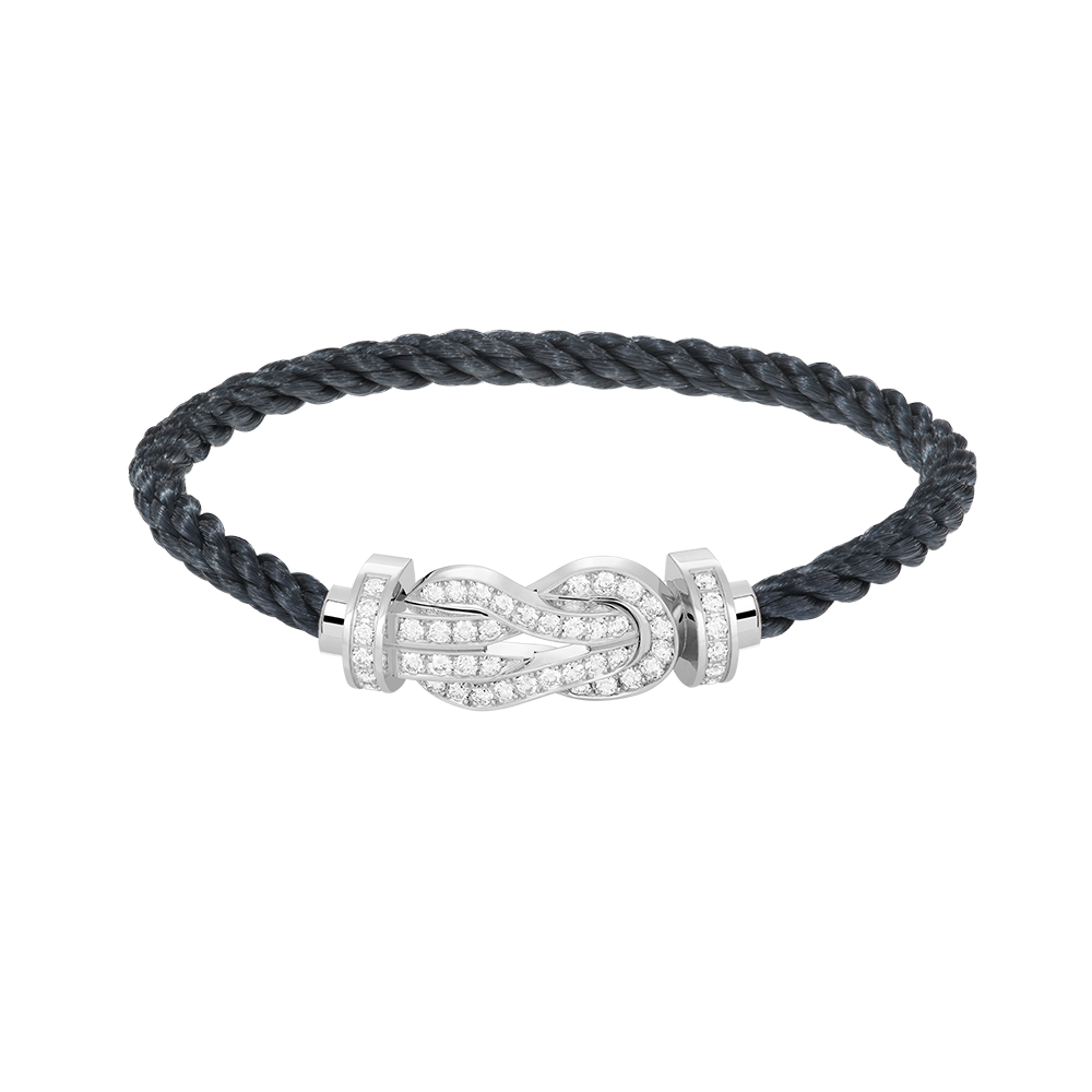 Mysitc CHANCE LARGE 8 FIGURE BUCKLE FULL DIAMOND BRACELET SILVER