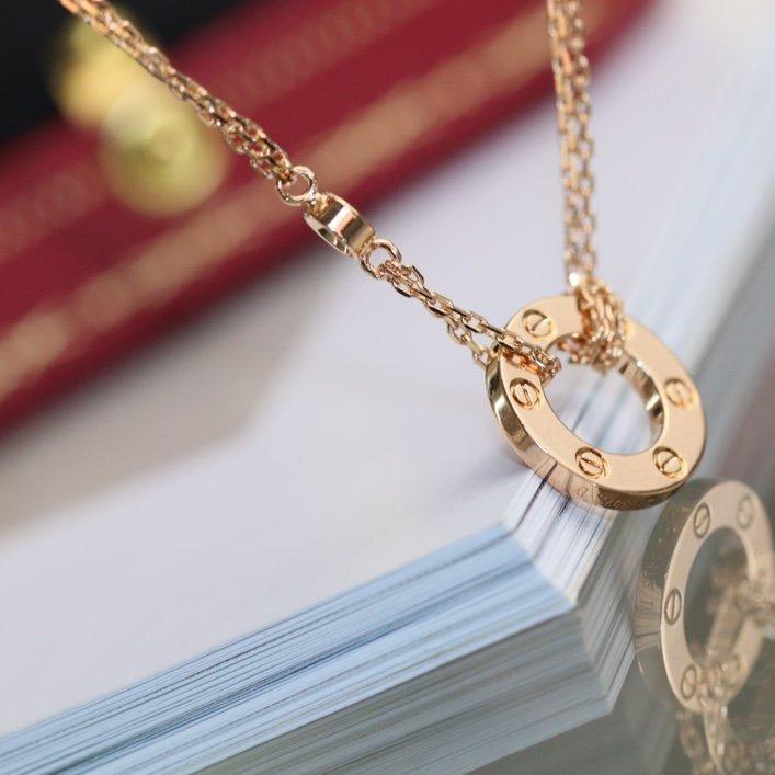 Mysitc LOVE NECKLACE ADJUSTABLE ROSE GOLD 2 DIAMOND