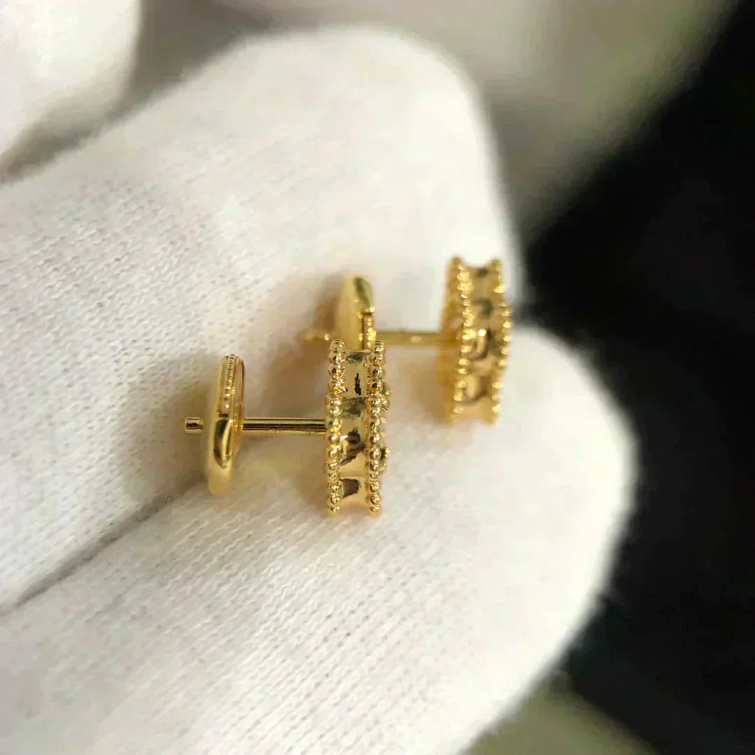 Mysitc CLOVER MINI 9.5MM マラカイト イヤリング