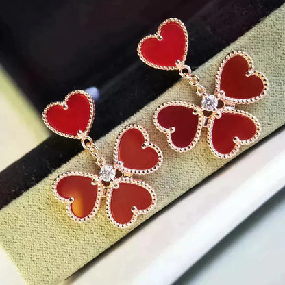 Mysitc SWEET CLOVER CARNELIAN EARRINGS