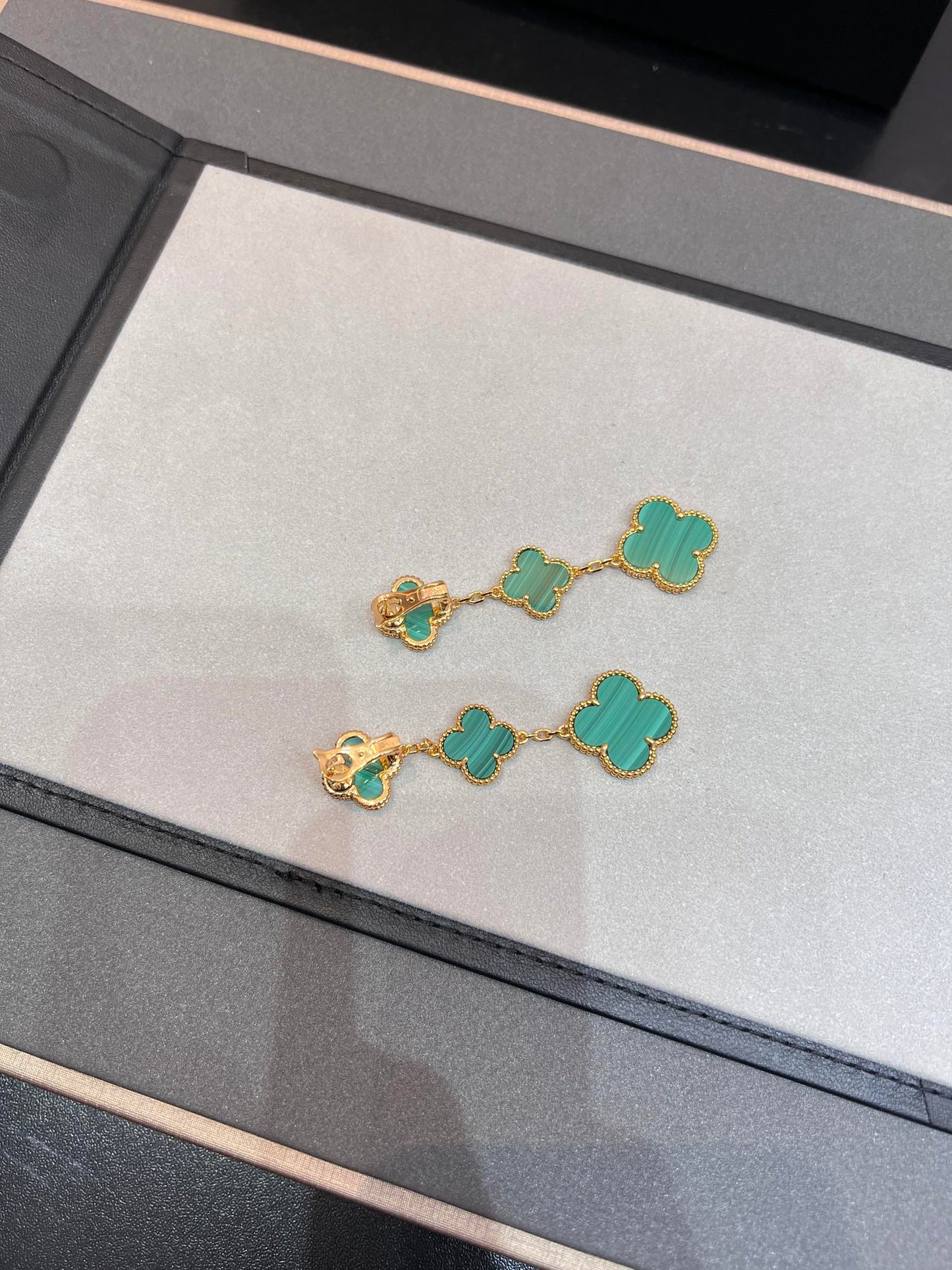 Mysitc CLOVER MALACHITE 3 MOTIFS GOLD