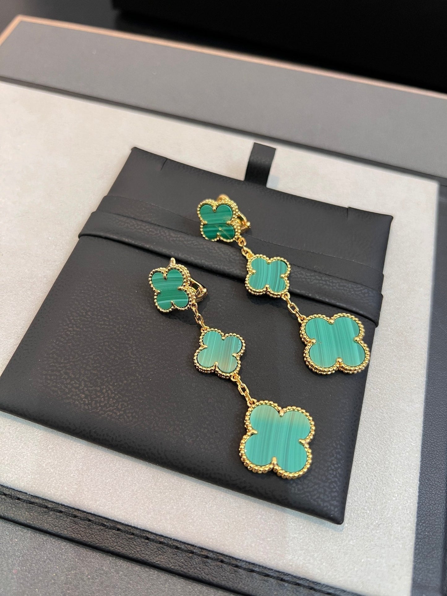 Mysitc CLOVER MALACHITE 3 MOTIFS GOLD