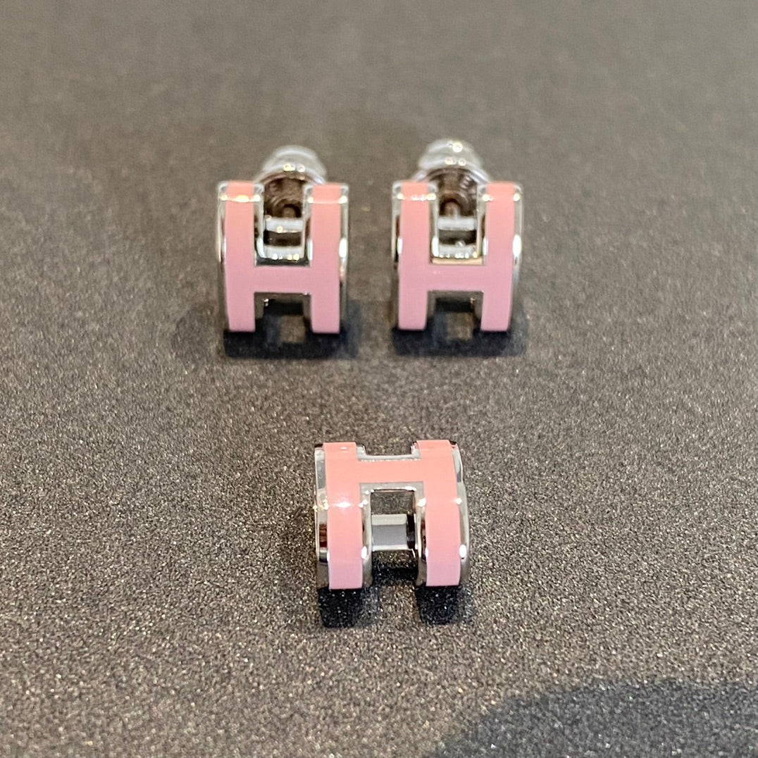 Mystic MINI POP H シルバーピアス ピンク