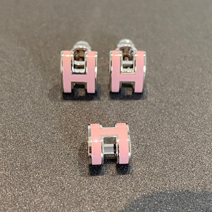 Mystic MINI POP H シルバーピアス ピンク