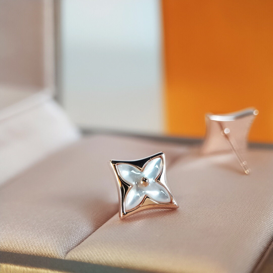 Mysitc STAR MOP PINK GOLD EARRINGS