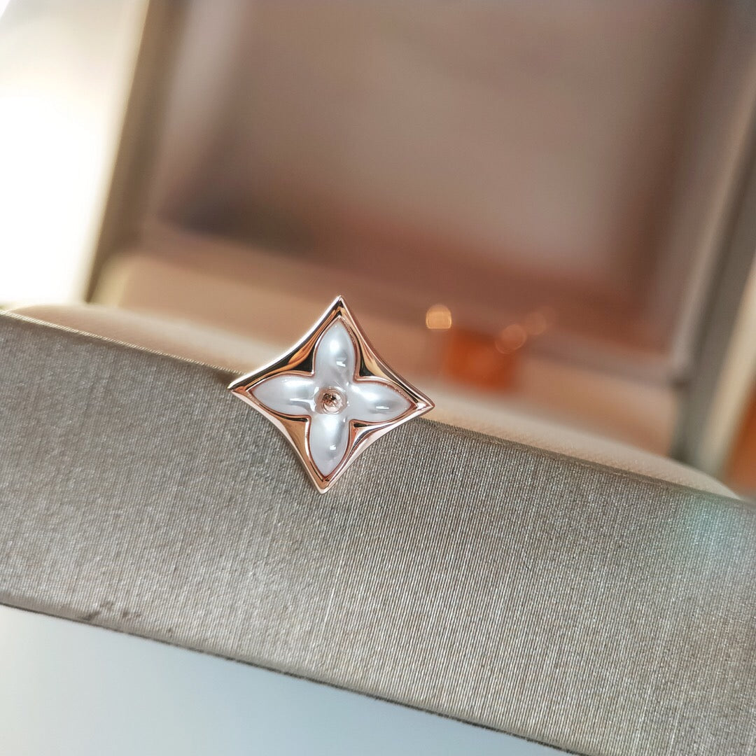 Mysitc STAR MOP PINK GOLD EARRINGS