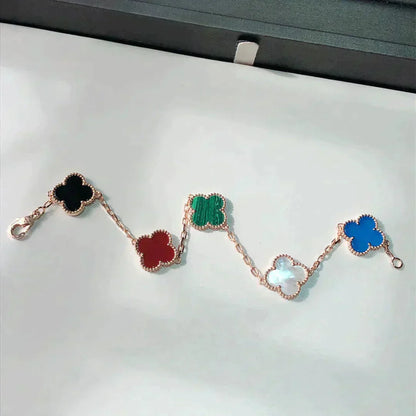 [Mysitc ]New CLOVER 5 MOTIFS MULTICOLOR BRACELET