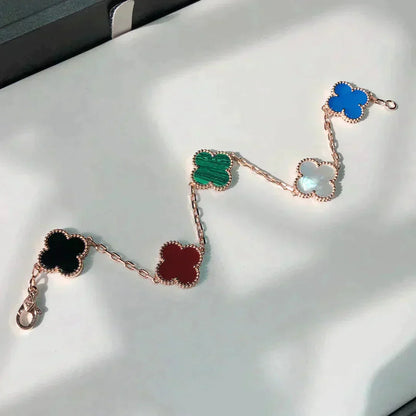 [Mysitc ]New CLOVER 5 MOTIFS MULTICOLOR BRACELET