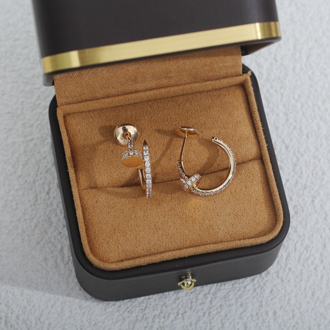 Mysitc JUSTE EARRINGS 12.75MM PINK GOLD DIAMOND