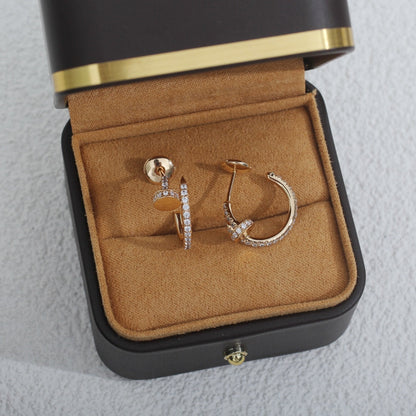 Mysitc JUSTE EARRINGS 12.75MM PINK GOLD DIAMOND