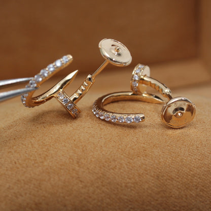 Mysitc JUSTE EARRINGS 12.75MM PINK GOLD DIAMOND