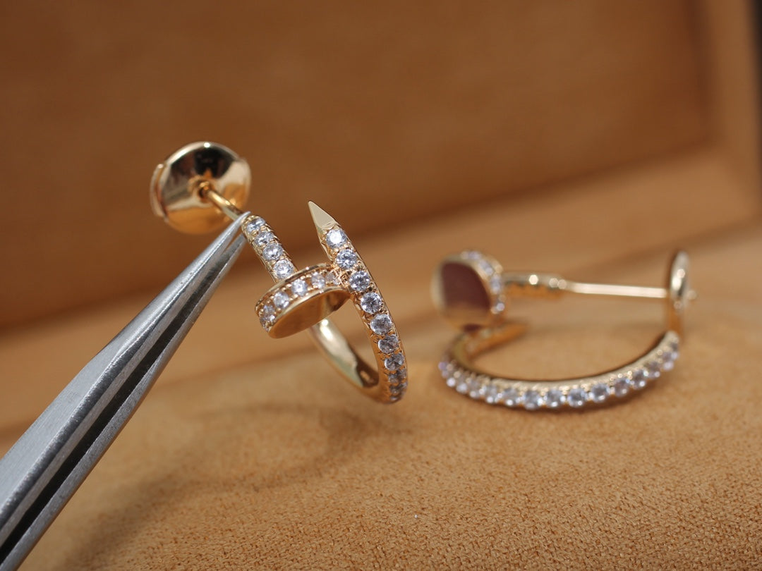 Mysitc JUSTE EARRINGS 12.75MM PINK GOLD DIAMOND