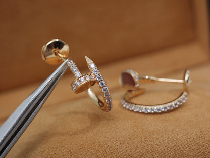Mysitc JUSTE EARRINGS 12.75MM PINK GOLD DIAMOND