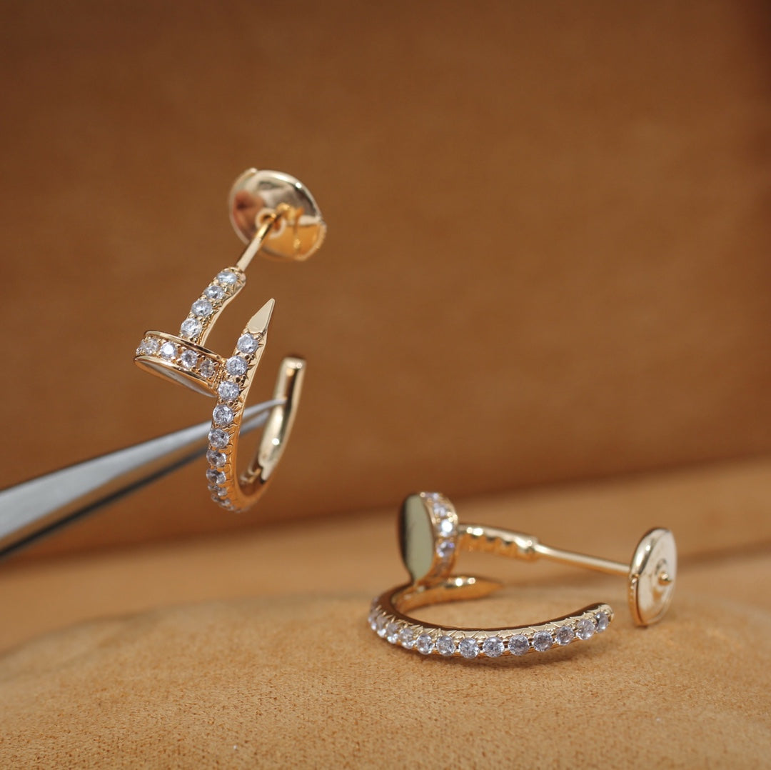Mysitc JUSTE EARRINGS 12.75MM PINK GOLD DIAMOND