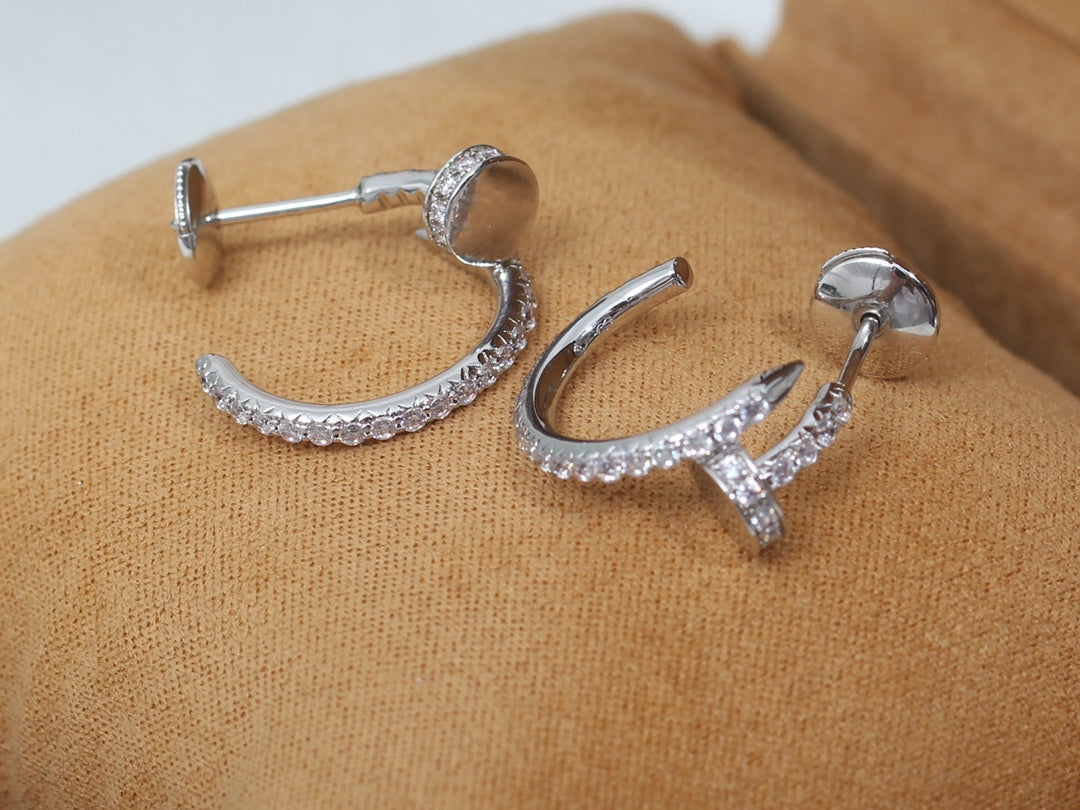 Mysitc JUSTE EARRINGS 12.75MM SILVER DIAMOND