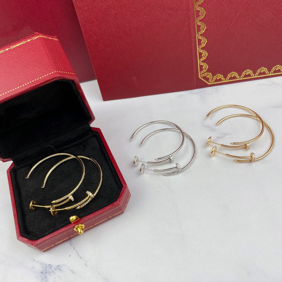 Mysitc JUSTE EARRINGS FULL DIAMONDS 1.8MM