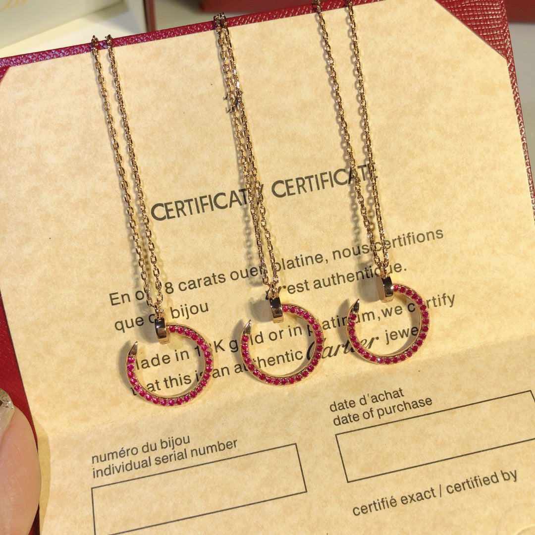 Mysitc JUSTE NECKLACE GOLD RED DIAMONDS