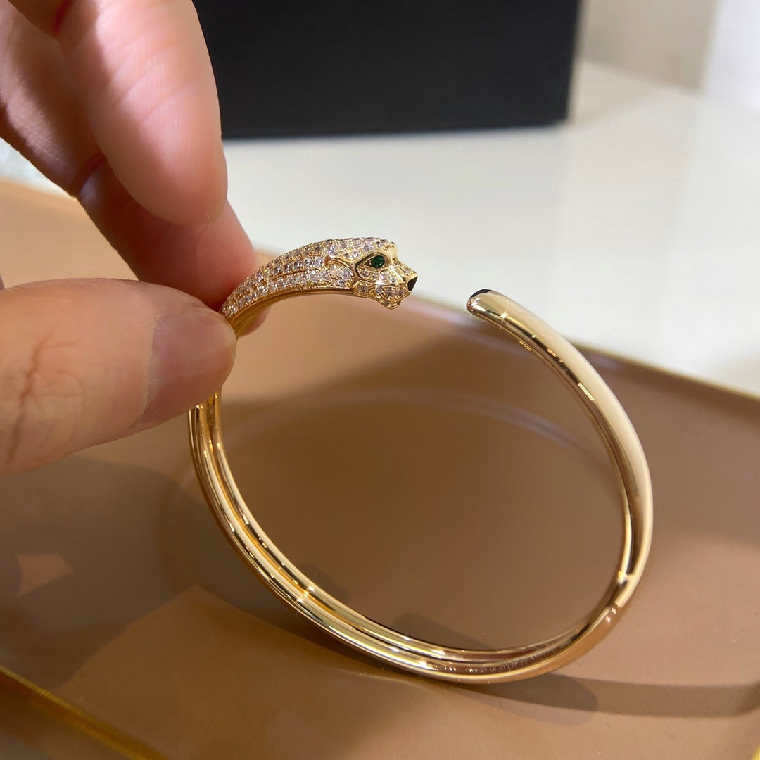 Mysitc PANTHERE GOLD DIAMOND OPEN BRACELET