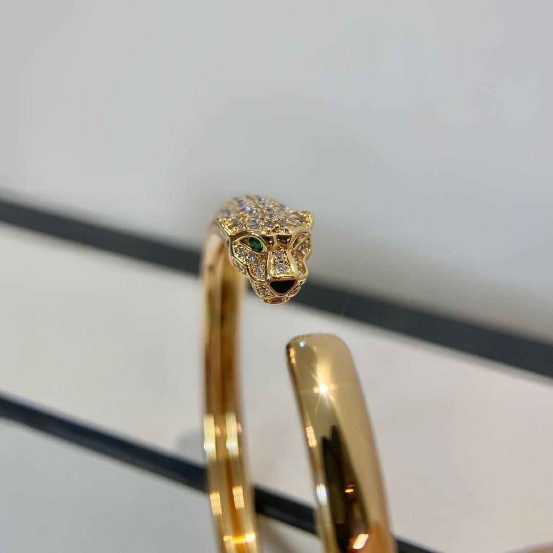 Mysitc PANTHERE GOLD DIAMOND OPEN BRACELET