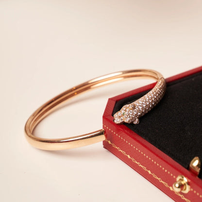 Mysitc PANTHERE ROSE GOLD DIAMOND OPEN BRACELET