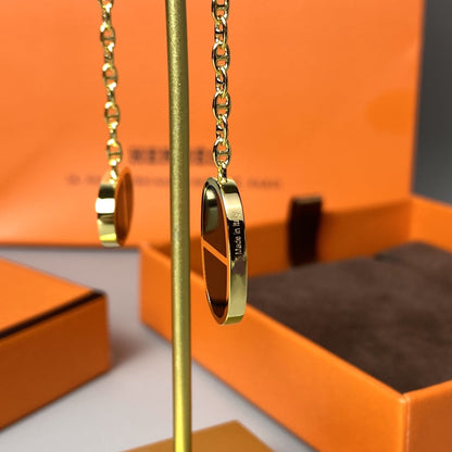 Mysitc CHAINE VERSO BLACK CERAMIC EARRINGS