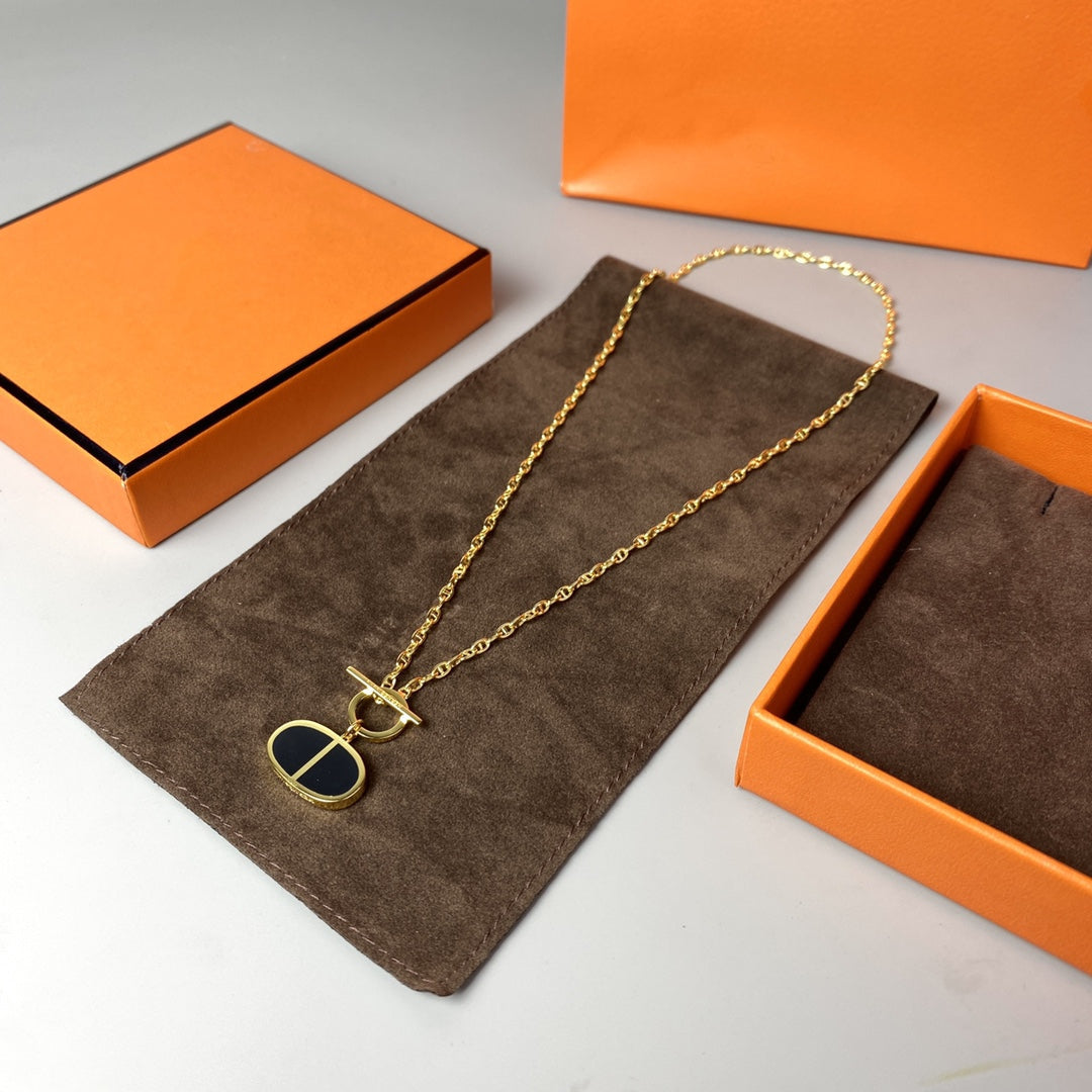 Mysitc CHAINE VERSO BLACK CERAMIC NECKLACE