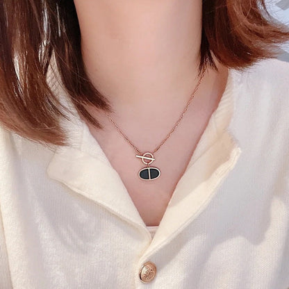 Mysitc CHAINE VERSO BLACK CERAMIC NECKLACE