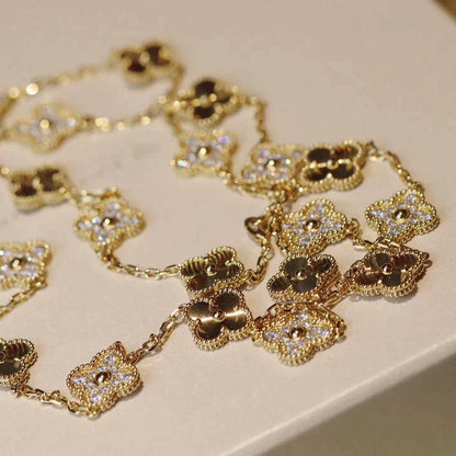 Mysitc CLOVER 20 MOTIFS LASER DIAMOND NECKLACE