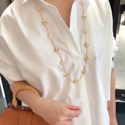 Mysitc CLOVER 20 MOTIFS LASER DIAMOND NECKLACE