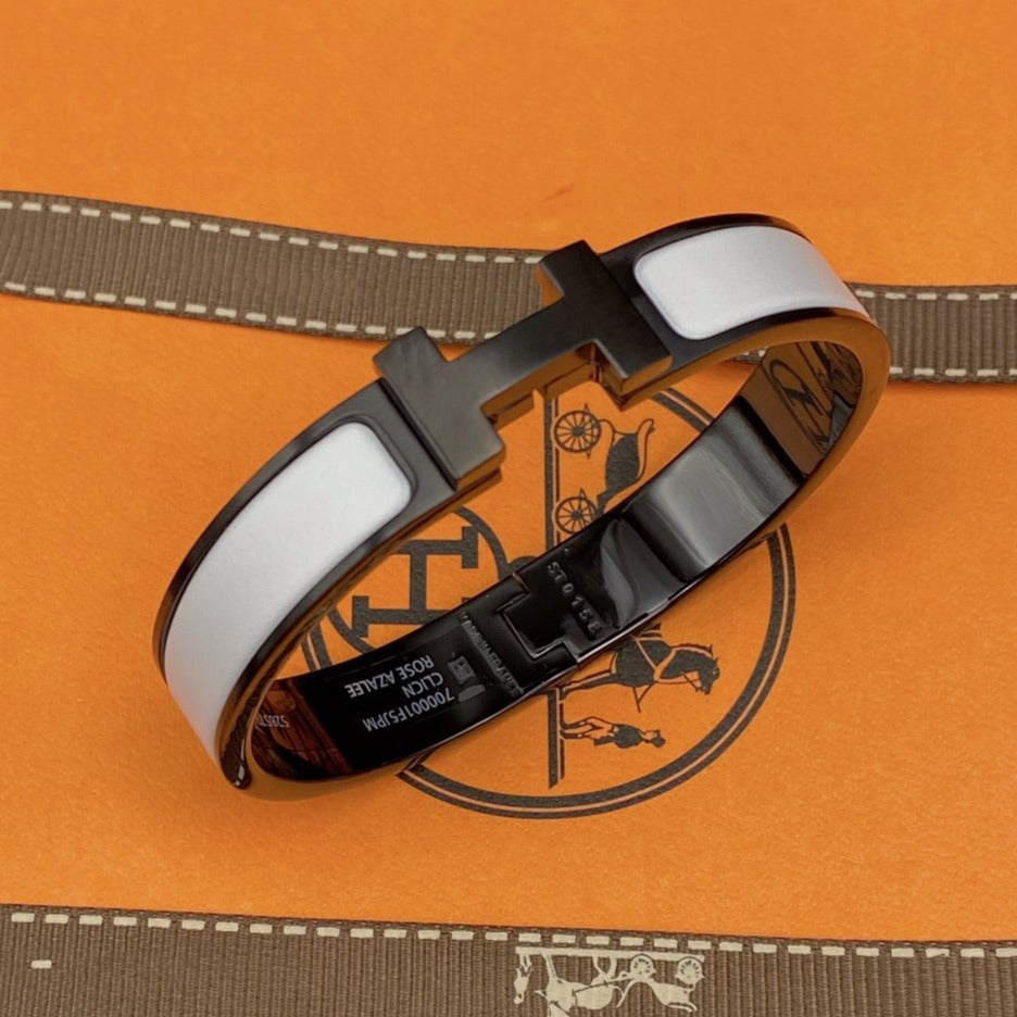 Mysitc H BRACELET 12MM BLACK WHITE CERAMIC