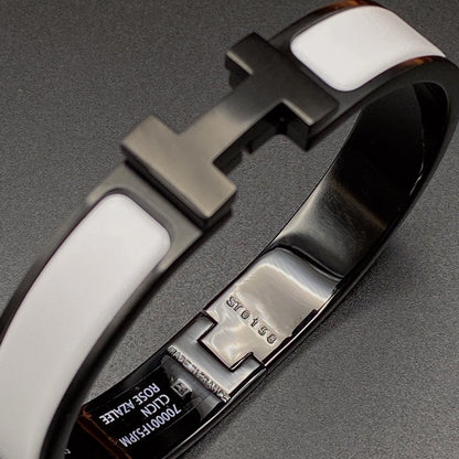 Mysitc H BRACELET 12MM BLACK WHITE CERAMIC
