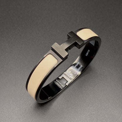 Mystic H ブレスレット 12mm ブラック/ベージュ セラミック