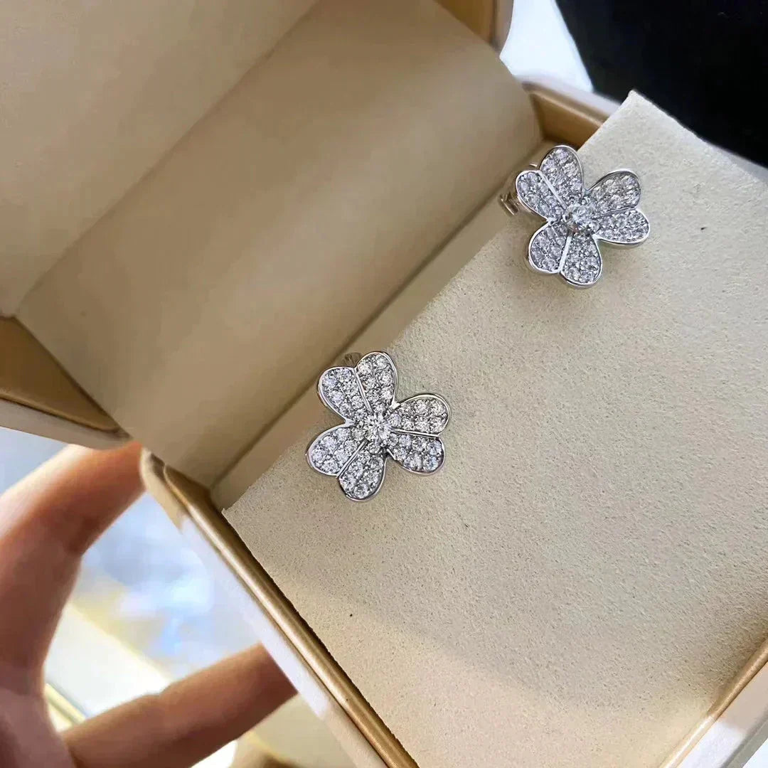Mystic CLOVER COMOS DIAMOND EARRINGS SILVER