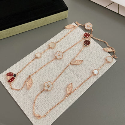 Mysitc LUCKY SPRING 15 MOTIFS ROSE GOLD NECKLACE