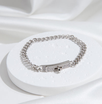 Mysitc KELLY CHAIN SILVER DIAMOND BRACELET