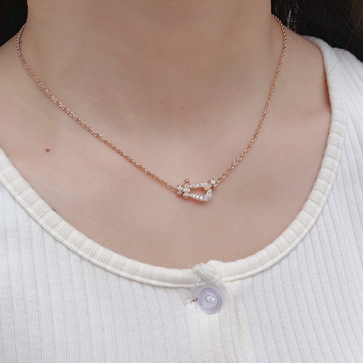 Mysitc FORCE 10 PINK GOLD DIAMOND NECKLACE