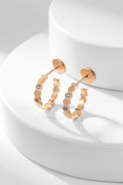 Mysitc BEE LOVE DIAMOND HOOP EARRINGS